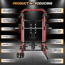 STMHOM Power Cage Smithmachine 2400 Lbs All-in-One Red