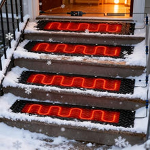Heated Snow Melting Mats for Entrances/Stairs w/6 ft Cord, Outdoor Non-Slip Heated Outdoor Walkway Mat Heated Driveway Pad, Outdoor De-Icing Mat,Winter Removal and Ice Melt Product(5 Pcs,10IN x 15IN)