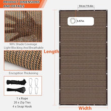 PFGDFSX 90% Sun Shade Cloth, 30 x 50 FT Pergola Shade Cover Canopy with Grommets, Sun Screen Fabric Tarp for Patio, Outdoor, Garden, Backyard, Brown