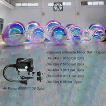 YBZCHLM Giant Inflatable Mirror Ball Set with Air Pump Iridescent 12pcs