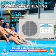 Doniks 22000 BTU Pool Heat Pump, for 7000 Gallons Above Ground and Inground Pool,Swimming Pool Heaters,230V~240V, with Digital Display Multi-Protection