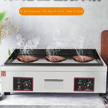 XQZMZSCP Commercial Electric Griddle, 28" Teppanyaki Grill, 4400W Electric Flat Top Grill, Stainless Steel Electric Countertop Griddle W/Drip Hole