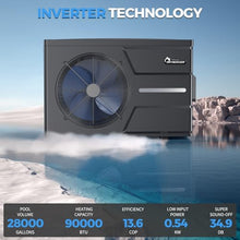 DR. Infrared Heater DR-900HP Full DC Inverter 90,000 BTU Heat Pump In-Ground and Above-Ground Swimming Pools, WiFi Smart Control via APP, Black