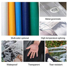 Outdoor Curtains,Waterproof Pvc Transparent Tarpaulin Side Panels With Eyelets,Weatherproof White Clear Tarp for Pergola Porch Patio Gazebo,Partition Curtains,Customizable,L×H-2.5×3m(8.2*9.8ft)