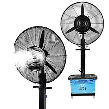 HUXUZYDY Misting Fan Waterproof Spray Cooling Fan Industrial Fan Outdoor Water Misting Fan Patio Water Tank Electric Fans Heavy Duty, 3 Cooling Speeds,81cm/31.9in,81cm/31.9in