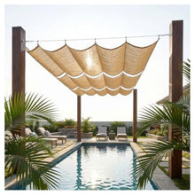 FENGZEQUAN Retractable Wave Sun Sail,Pergola Awning, Adjustable Protection Against UV Rays Awning, Adjustable Sun Sail for Outdoor Use, Pergola, Garden, Conservatory, Patio(W2*L15m/W6.56*L49.21ft)
