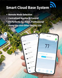 VARMINPOOL APP Control 35,100BTU Electric Pool Heater for 9,000 Gallons Above and In Ground Swimming Pools, Pool Heat Pump with Heating & Cooling, 240V, Home and Villa Use, Titanium Heat Exchanger