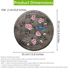 Outdoor Stepping Stones Garden 6 Pack Round Shape Paver Step Stones 13.8 Inch Flower Decorative Artificial Stone for Yard, Patio, Garden, Walk Way, Pathway, Sidewalk Landscaping(A)