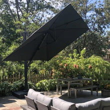 OROTLECT 144'' Square Cantilever Umbrella With Wheeled Base,Gray