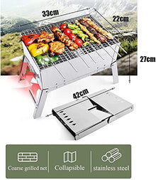 QIYUDS Heavy Duty BBQ Grilling Accessories, Grill Tools Set, Stainless Steel Grilling Kit with Barbecue Grill Fire Pit & Storage Case, for Camping, Tailgating