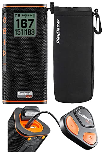 PlayBetter Bushnell Wingman View Golf Speaker Bundle Wingman View & Protective Pouch Wingman View