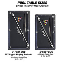 GoSports 7 ft Billiards Table - Portable Pool Table - BLACK