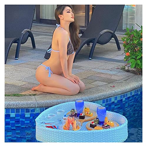 ERoomQ Luxury Floating Serving Tray Pool Tray Table, Floating Serving Trays Table Bar - Swimming Pool Floats for Adults for Sandbars, Spas, Bath, and Parties (White Heart)