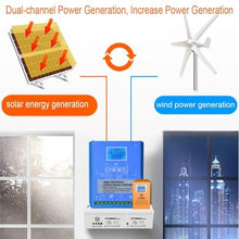 6000W Wind Solar Hybrid Charge Controller Fits for Wind and Solar Power Boost Charge,12V/24V/48V Regulator MPPT Wind Solar Hybrid Boost Controller,24v