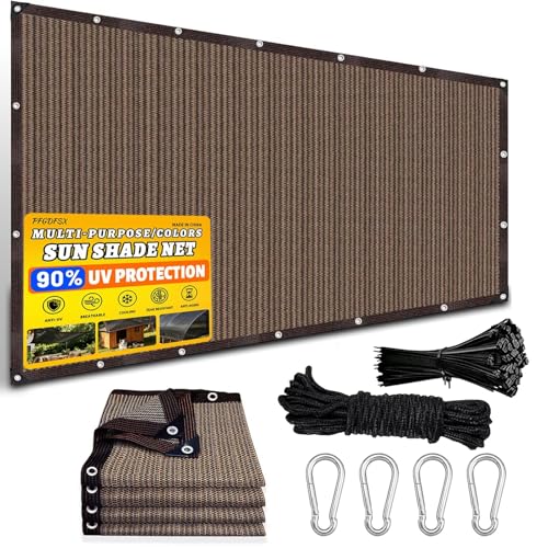 PFGDFSX 50 x 100 FT Rectangle Brown Sun Shade Sail Canopy Sun Block Awning for Outdoor Patio Garden Backyard (We Make Custom Size)