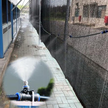 CHZDPP Dust Suppression Misting System Kit, Adjustable Water Output Sprinkler Watering System, Outdoor Construction Farm Greenhouse Cooling Fog Spray Dust Control(200m(7874in/656ft))