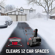 PowerSmart 40V Cordless Snow Blower, 21'' Cleaning Width/6'' Cleaning Depth Snow Blower with LED Light & 30 FT Throwing Distance, Battery and Charger Included,Perfect for Driveway,Garden, Deck,Garage
