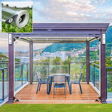 Transparent Tarpaulin Waterproof, Heavy Duty Protective Tarpaulin, 0.35mm Thick, Outdoor PVC Plastic Tarp Curtains, Gazebo Pergola Carport Side Panels, Clear Plant Covers,C-5×5m/16.4×16.4ft