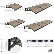 Door Awnings Exterior, 48x160 Inch UV/Rain/Snow Proof Awning for Outside