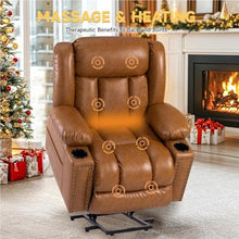 KTYUERGHK Small Power Lift Recliner with Heat and Massage for Elderly