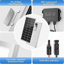 KZZAAO Solar Panel Kit 18BB N-Type 200W Solar Panel Mount Brackets 12V 24.3% High Efficiency Monocrystalline PV Module