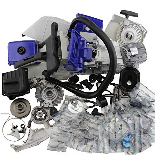 Farmertec Complete Repair Parts Compatible with Stihl MS440 044 Chainsaw Engine Crankcase Gas Fuel Tank Ignition Coil Crankshaft Carburetor Cylinder Piston Recoil Starter Muffler
