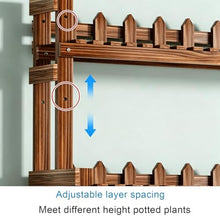 ARTUNV Hanging Ladder Plant Stand 4 Tier, Adjustable Flower Shelf with Rod