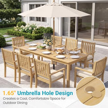 FansaFurn 6 Piece Acacia Outdoor Patio Table and Chairs Set for All-Weather