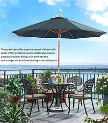 QZQHNYJ Outdoor Patio Offset Market Umbrellas Outdoor Garden Parasols Parasols Wooden Garden Patio Sun Shade Umbrella For Outdoor, Garden, Beach, Pool Sunscre