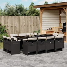 AMBERARD Patio Dining Set 12-Seater Black Furniture Set