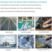 Wsexyy Digital Chlorine & PH Tester, 0-5.00mg/L Residual Chlorine Detector, 10 Data Storage, with Suitcase, for Swimming Pool, Spa Center