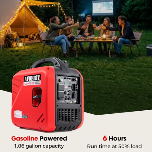 2000W Gas Generator Inverter Portable RV Camping Light Quiet CO Shutoff Eco