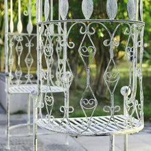 Outdoor Arch Trellis with Arched Bench, Wrought Iron Stand, Garden Decor for Courtyards, Villas, and Homes(A)
