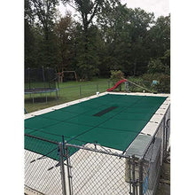 WaterWarden Premium Pool Safety Cover 16'x32' Solid Green With Drain Panel