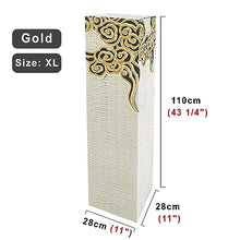 ARCVOX 2.3/2.9/3.6ft Asian Pillar Outdoor Decoration, Flower Pot Columns for Backyard, Faux Stone House Decor Sculpture, Ornament for Landscape Scene Layout (Color : Gold, Size : Size XL)