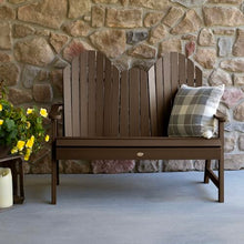 Highwood Hamilton 4ft Dining Height Adirondack Bench Weathered Acorn