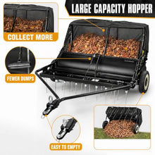 48" Tow-Behind Combo Lawn Sweeper with Dethatcher and Hamper
