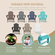 WestinTrends Highland Outdoor Patio HDPE Adirondack Chairs with Cup Holders (Set of 4), Turquoise