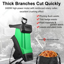 QuinteZhenTially Portable Garden Shredder,with 50l Collection Bag 10mCable
