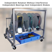 SDVantage Wire Spool Cart, Portable Hose Reel Dispenser,Cord Rack Swivel Caster Wheels with Parts Box,for Winders Paracord,53X50X56Cm