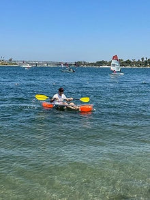 Takao Clear Kayak Single Plexiglass Bottom with Frame, Clear Seat & Paddles
