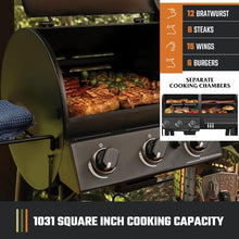 Oklahoma Joe's Canyon Combo Dual Fuel 3-Burner Propane Gas and Charcoal Smoker and Grill with 1031 sq. in. Cooking Area in Black