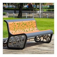 LUYOUBOZHU Patio Benches Stainless Steel Outdoor Chair - Park Bench with Backrest, Durable Garden Seat(180cm)