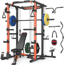 FEIERDUN Multi-Function Squat Rack Power Cage FLA01 Orange
