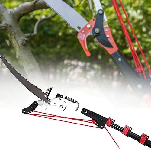 Profession Telescopic Tree Pruner,18ft/5.4m,20ft/6m,24ft/7.2mTelescopic Pole with Pull Cord,Telescopic Tree Pruner Pole for Pruning and Trimming Branches and Leaves,24ft/7.2m