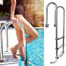 3-Step Stainless Steel Pool Ladder | Entry and Exit System for In-Ground Swimming Pools for Indoor/Outdoor Pool with Non-Slip Ladder Easy Assembly