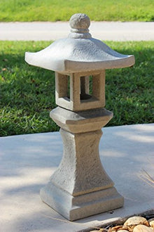 webstatue Garden Pagoda Concrete Japanese Stone Lantern,Oriental, Asian 3-piece Outdoor Garden Statue Sale 26" Tall Made in USA