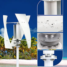 10000W Vertical Wind Power Turbine Generator Kit with Charge Controller for Home Factory Use, 12V 24V 48V 220V (White),24v