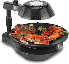 NEWCES Safety Certification BBQ Grill Electric Infrared Barbecue Grill 5-Level Firepower Adjustment Automatic Rotation Table Smokeless Barbeque Grill