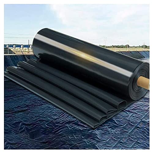 JINMLBO Flexible Pond Liner, Rubber Pond Skins, Tear Resistance Impermeable Film, 0.5mm PVC Pool Pad, for Fish Pond Bed Liners Reservoir River, 49 Sizes (Color : Black, Size : 10x20m)